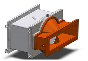 WR650 UHV Circular Cavity Window with Water Cooling and Arc Detector Ports