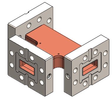 WR90 UHV Power Splitter, 12 GHz